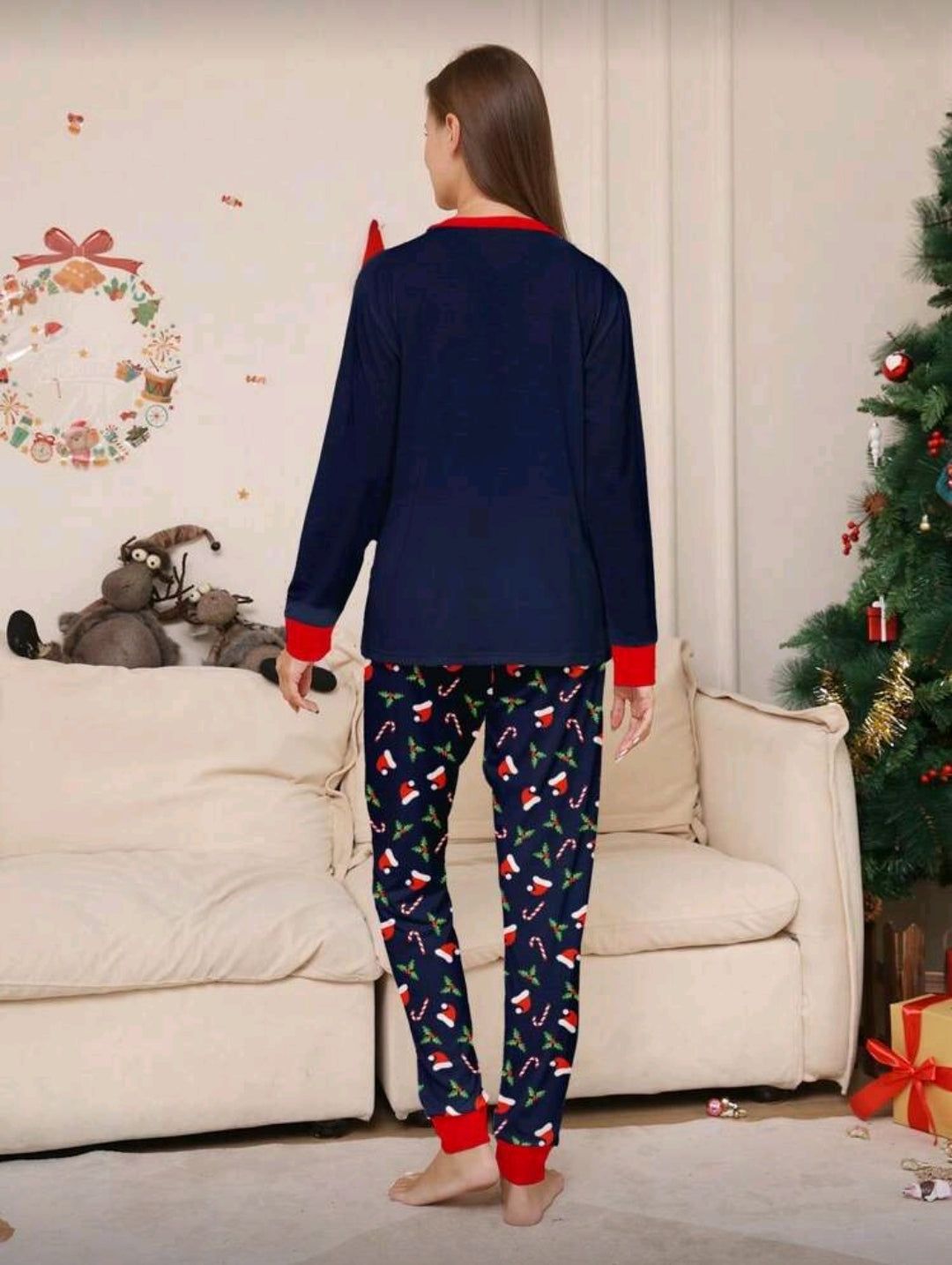 Set de Pijama azul con diseño "Merry Christmas"