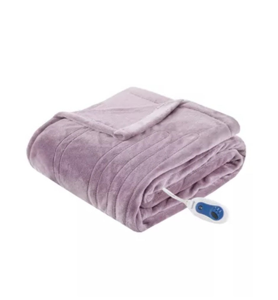 Beautyrest Plush Electric 1 Heated Throw Blanket, Lavanda