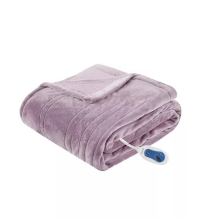 Beautyrest Plush Electric 1 Heated Throw Blanket, Lavanda