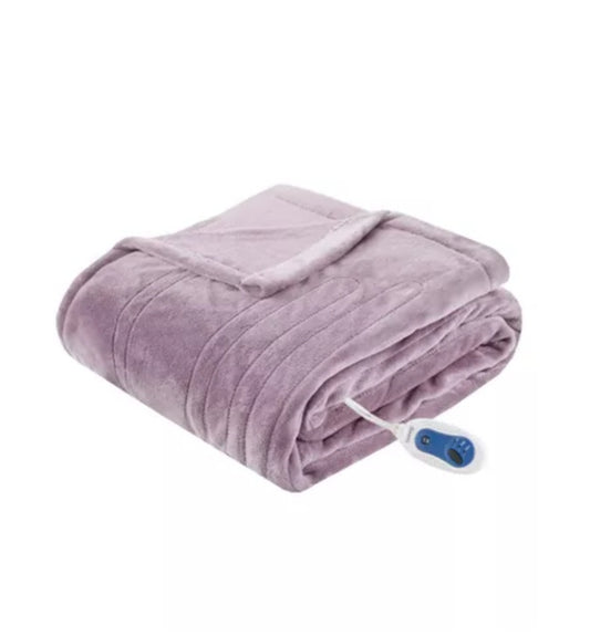 Beautyrest Plush Electric 1 Heated Throw Blanket, Lavanda