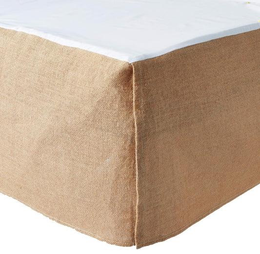 Greenland Home Burlap Bed Skirt, Natural, Falda para Cama, Queen