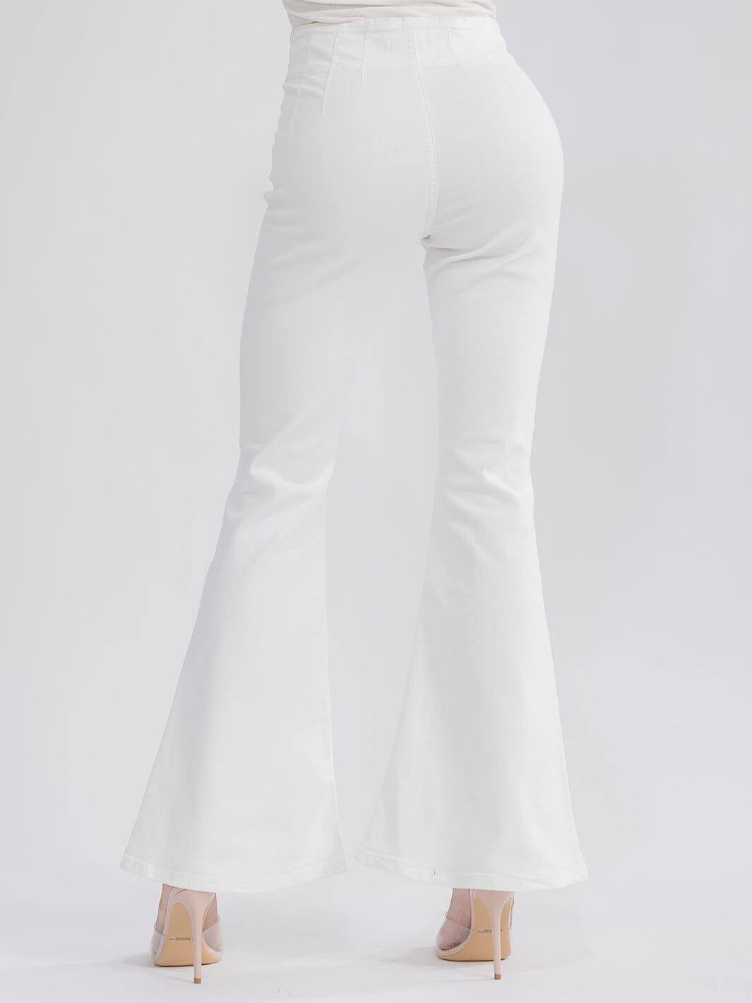 Pantalon Jean Blanco Acampanado