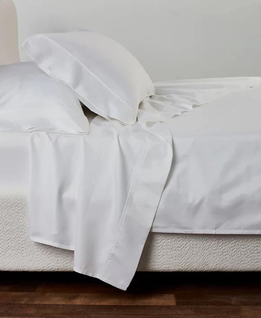 FAIRFIELD SQUARE 800-Thread Count Bedding Sheet Set, 4 Piezas, Blanco, King