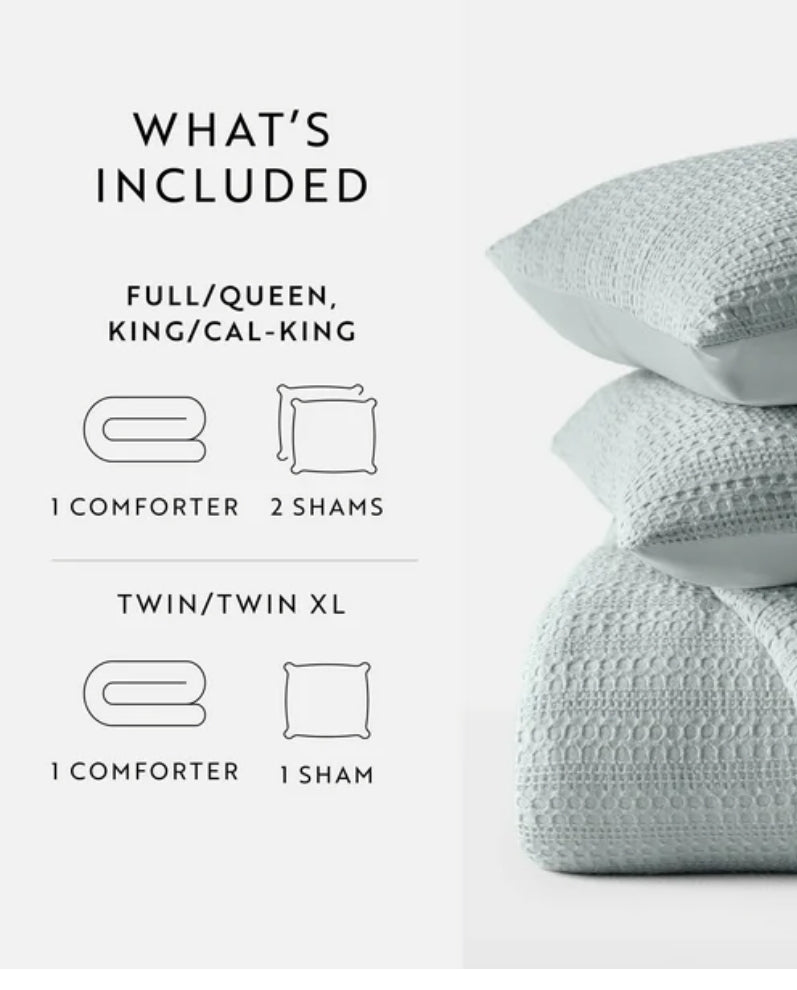 Ienjoy Textured Comforter Set - 2 Piezas, Azul, Twin/Twin XL
