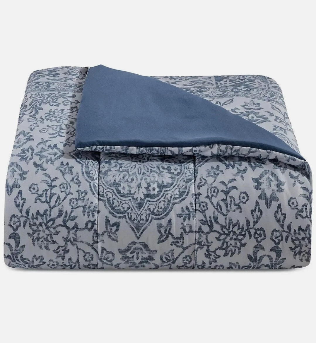 Fairfield Square, Comforter Set Blue, 8 piezas, Cal King, Azul