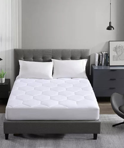 Royal Luxe
Classic Quilted Down Alternative Mattress Pads, Protector de colchón con acolchonamiento extra, Blanco, Full 54" x 75" + 12"
