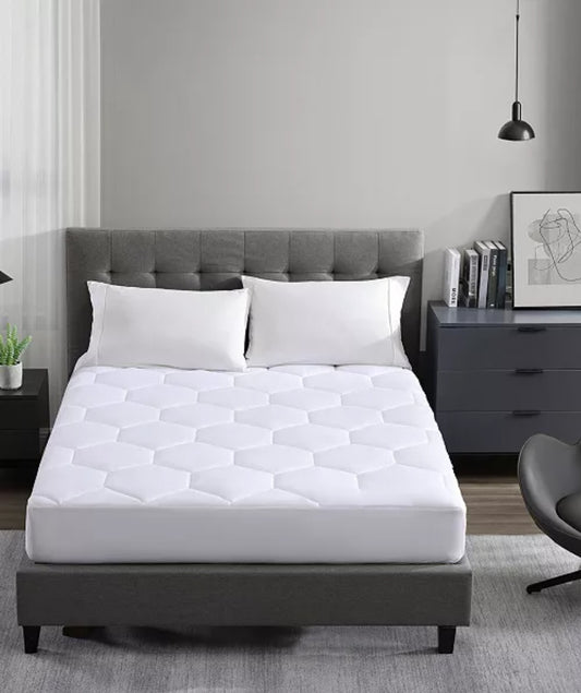 Royal Luxe
Classic Quilted Down Alternative Mattress Pads, Protector de colchón con acolchonamiento extra, Blanco, Full 54" x 75" + 12"
