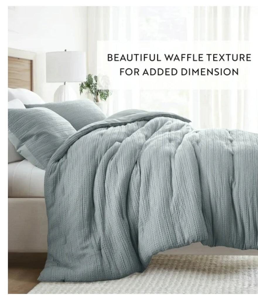 Ienjoy Textured Comforter Set - 2 Piezas, Azul, Twin/Twin XL