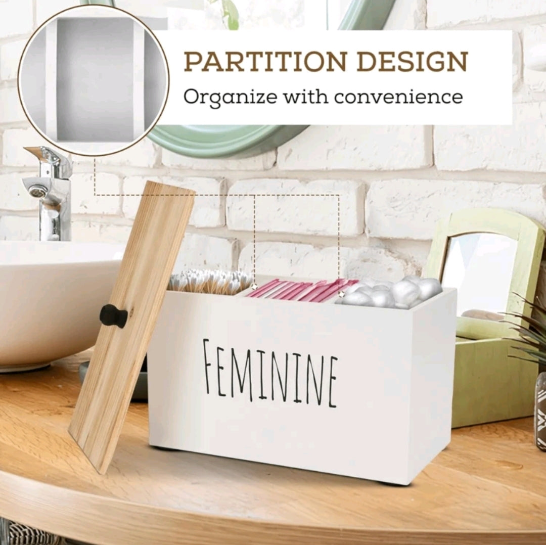 Caja rústica de madera para productos femeninos