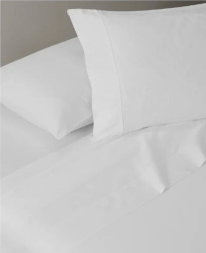 EVERYDAY HOME by Trident 100% ORGANIC COTTON SHEET SET 4 Piezas, Blanco, Queen
