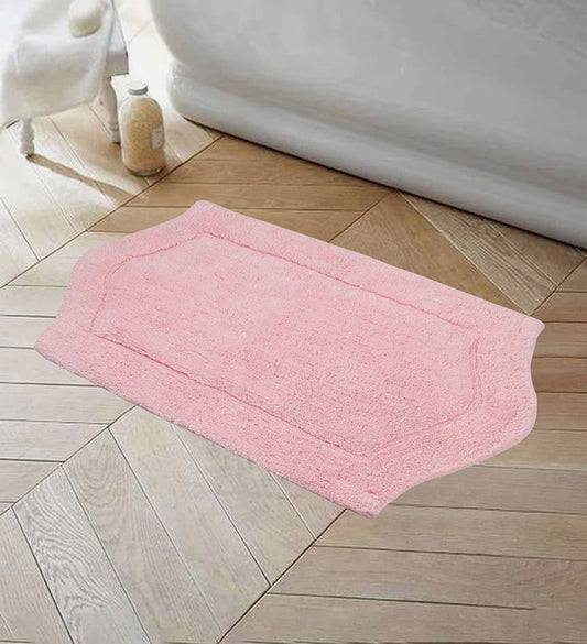 HOME WEAVERS Waterford Collection Rectangle Tufted Bath Rug Pink 17 in x 34 in, 1 Alfombra Rosada