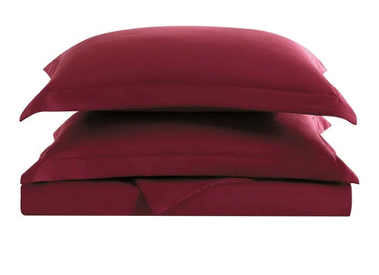 TRULY SOFT Everyday Duvet Set Burgundy Polyester 3 Piezas, Full/Queen Duvet Set, morado