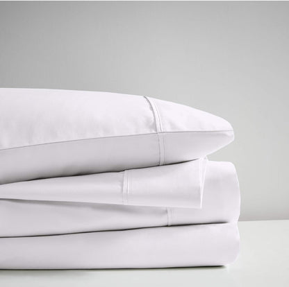 Beautyrest BR 600 TC Cooling Cotton Blend Solid Sheet 16 Inch Deep Pocket Hypoallergenic, All Season, Soft Bedding-Set, Matching Pillow Case, Blanco, 4 Piezas, King