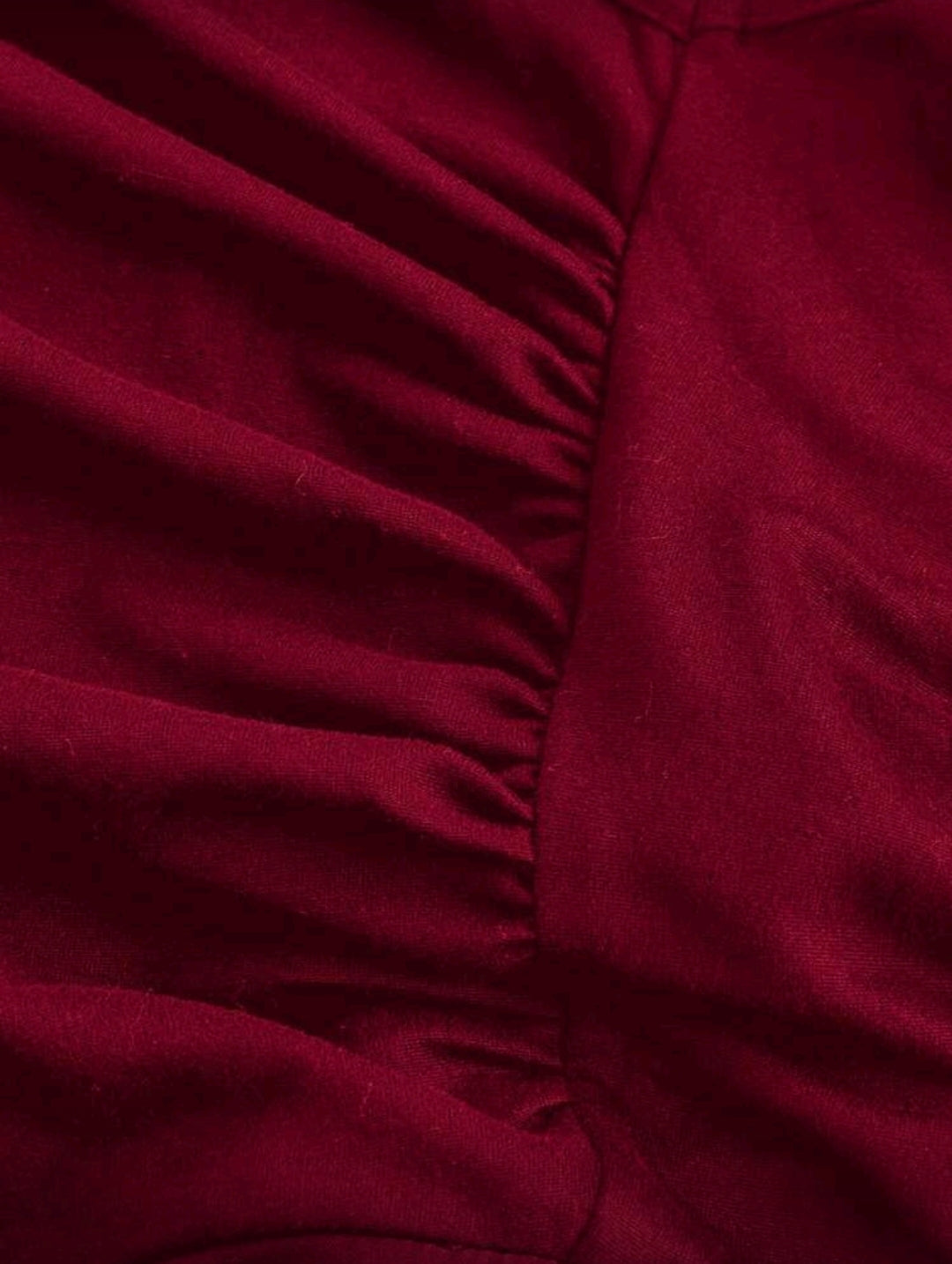 Jumpsuit Rojo de Pierna Ancha con Cinturón