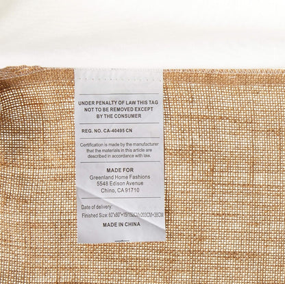 Greenland Home Burlap Bed Skirt, Natural, Falda para Cama, Queen