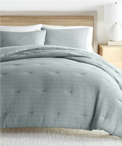 Ienjoy Textured Comforter Set - 2 Piezas, Azul, Twin/Twin XL