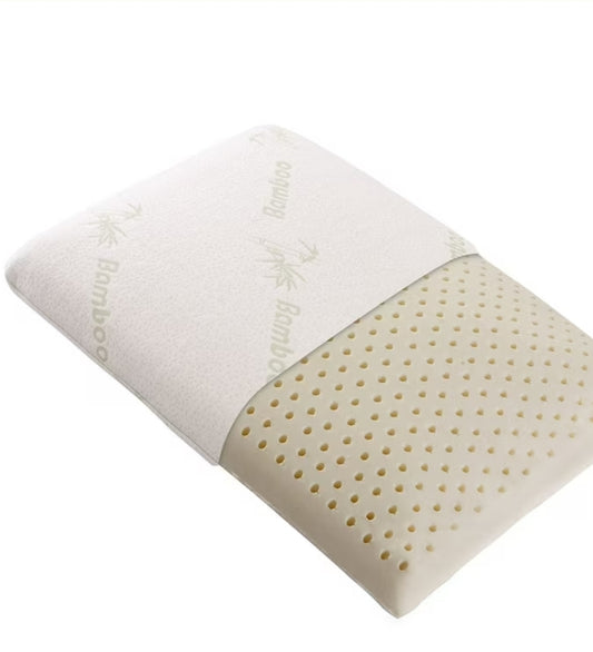 Cheer Collection Latex Foam Pillow for Sleeping with Soft Washable Bamboo Cover, 1 Almohada