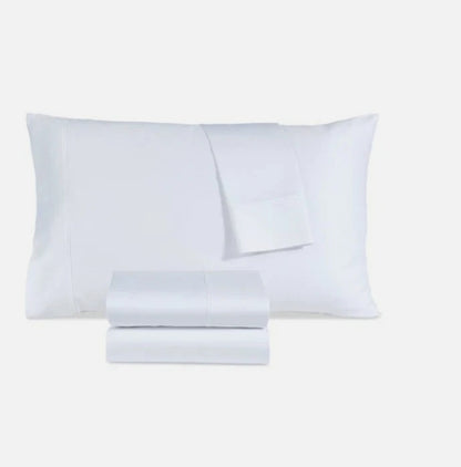 FAIRFIELD SQUARE 800-Thread Count Bedding Sheet Set, 4 Piezas, Blanco, King