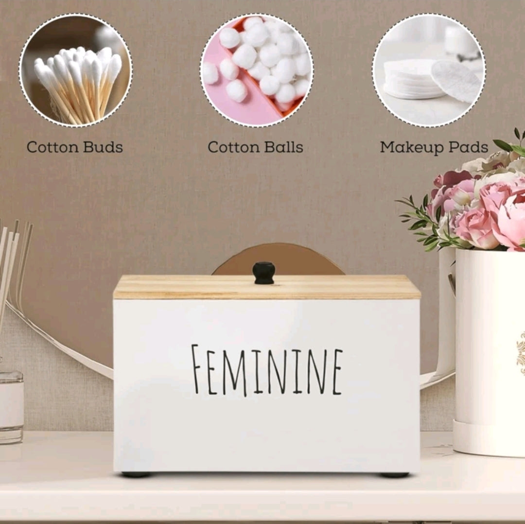 Caja rústica de madera para productos femeninos