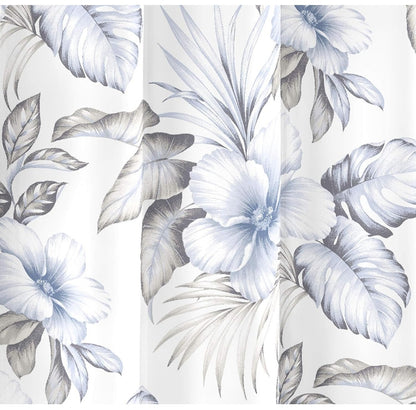 Tommy Bahama - Fabric Shower Curtain, Tropical Lightweight Style, Hook Holes Top (Casablanca Garden Grey, 72" x 72")