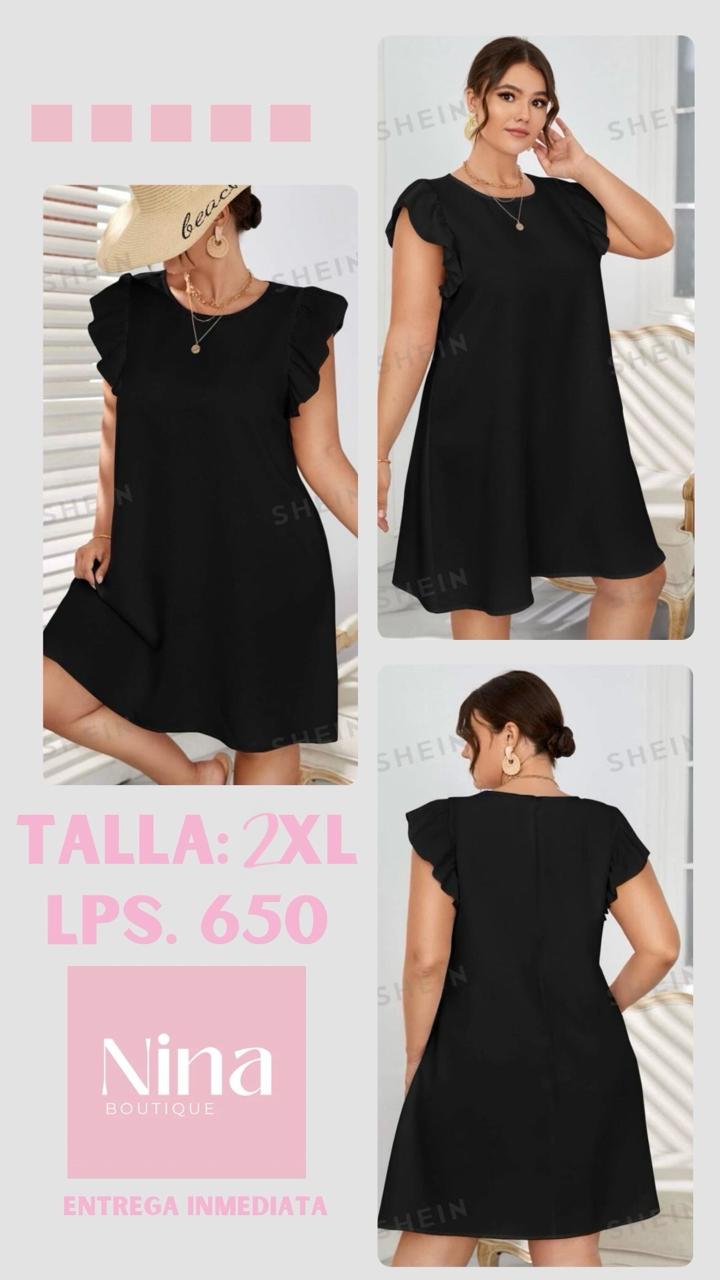 Vestido negro holgado