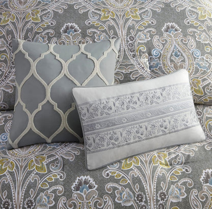 Harbor House Cozy Cotton Comforter Set - Classic Modern Design, All Season Down Alternative Casual, 6 Piezas, Verde, King