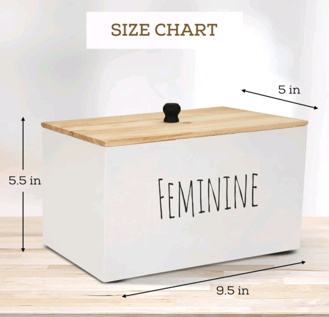 Caja rústica de madera para productos femeninos