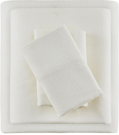 True North by Sleep Philosophy 100% Cotton Sheet Twin Ivory Solid 3 Piezas, Blanco, Twin