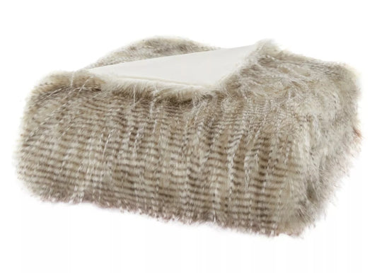 Madison Park 50"x60" Adelaide Faux Fur Throw Blanket - 1 colcha, estándar