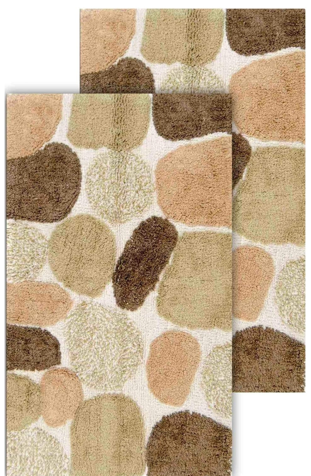 Chesapeake Rug, 20"x32" & 20"x32", Khaki, Set de 2 Alfombras de Baño