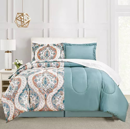 Manhattan Heights
Marcello Reversible Comforter Set, Multicolor, 6 Piezas, Twin