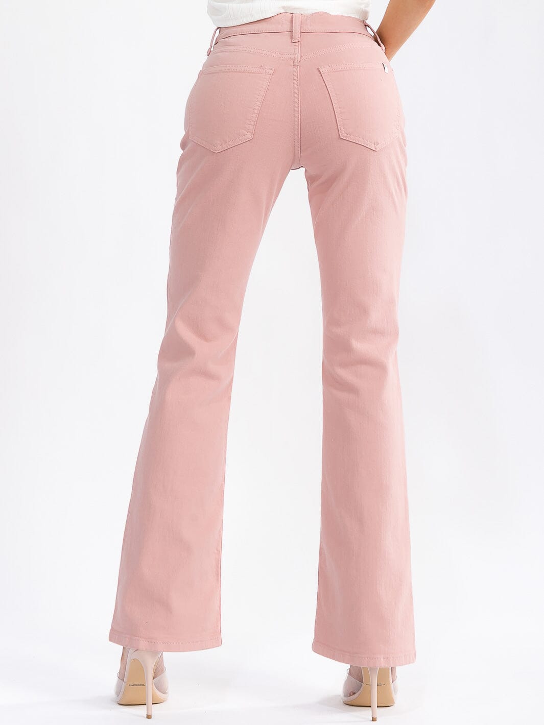 Pantalon Jean Rosado Acampanado