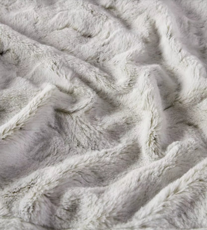 Madison Park 60"x70" Oversized Marselle Faux Fur, 1 Throw Blanket, Blanco, Estandar
