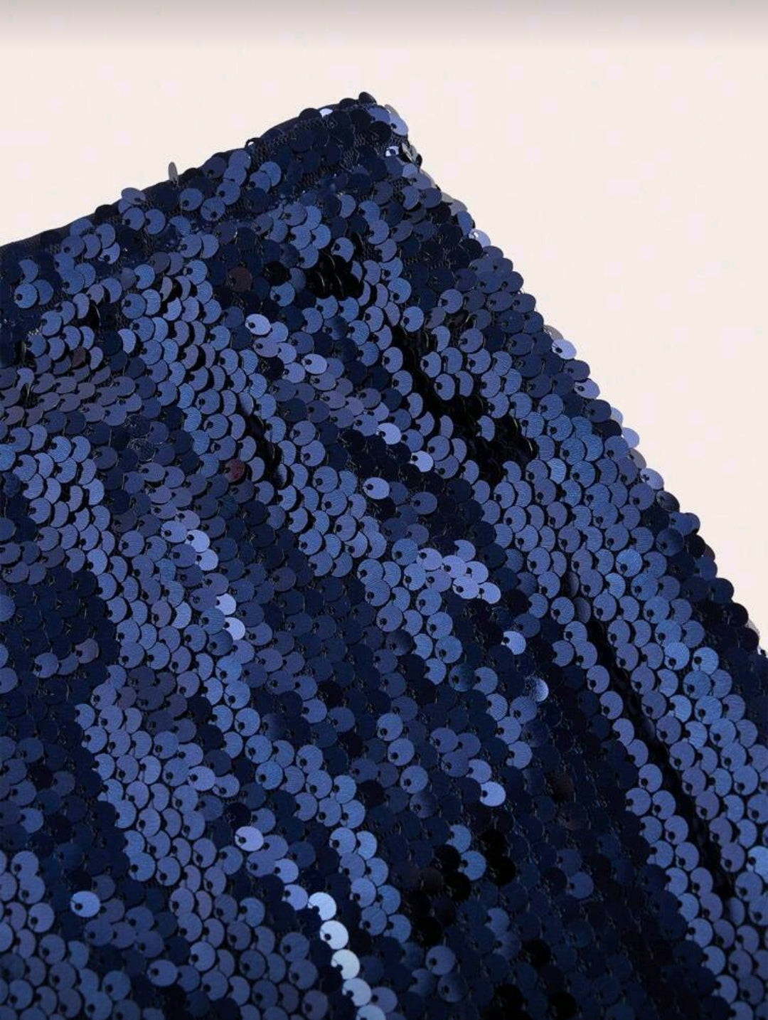 Minifalda Azul Ajustada de Lentejuelas