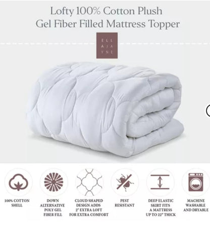 Ella Jayne Home Exquisite Hotel Collection Fluffy Clouds 100% Natural Cotton 300 Thread Count - Full 54" x 80" Acolchonamiento Extra